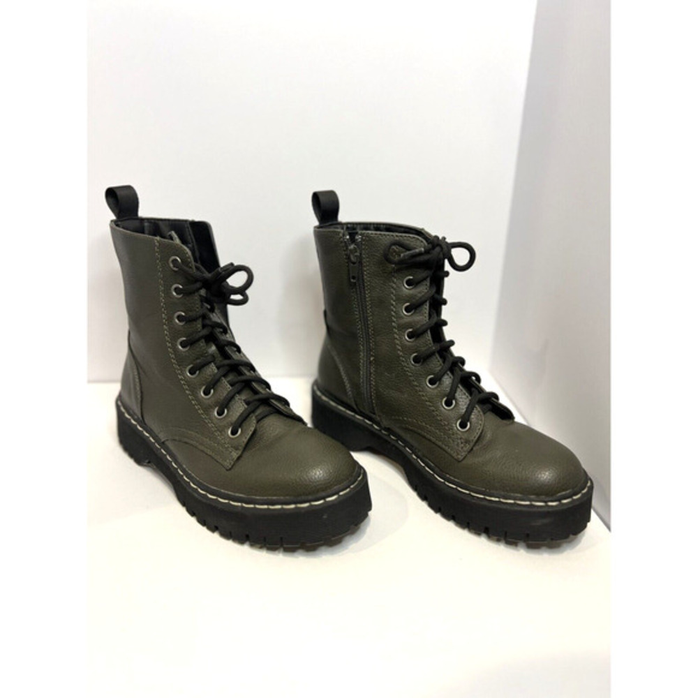 Sincerely Jules Combat Boots Grey/Green SIZE 6‎ Womens